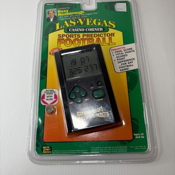 Las Vegas Casino Corner Football Sports Predictor Roxy Roxborough MGA 1995 NEW - Picture 2 of 6